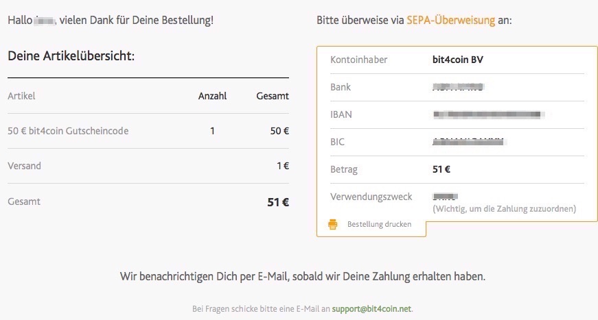 bit4coin bitcoin gutschein kaufen