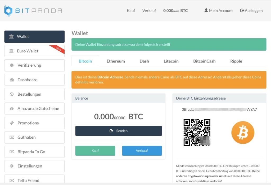 bitpanda dashboard