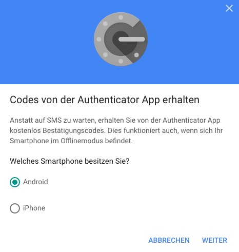google authenticator smartphone