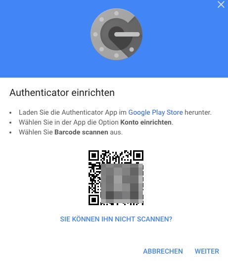 google authenticator einrichten