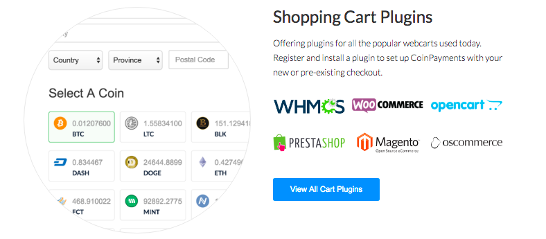 coinpayments shopping cart plugins