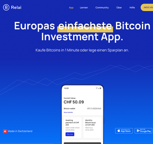 Bitcoin Kaufen mit Relai App